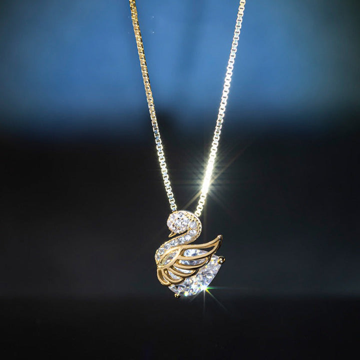 Cara — The Crystal Swan Necklace