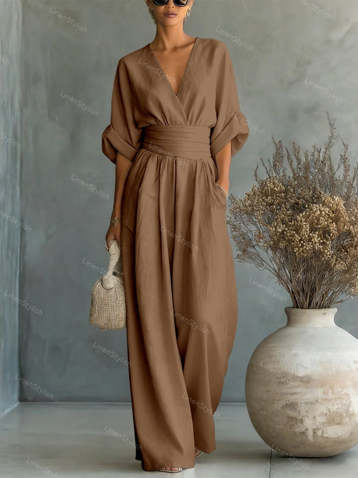 Méabh | Wide-Leg Wrap Jumpsuit