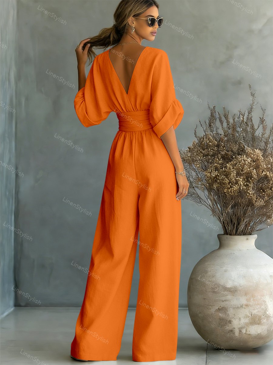 Méabh | Wide-Leg Wrap Jumpsuit