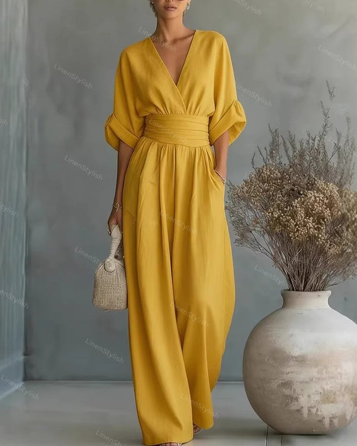 Méabh | Wide-Leg Wrap Jumpsuit