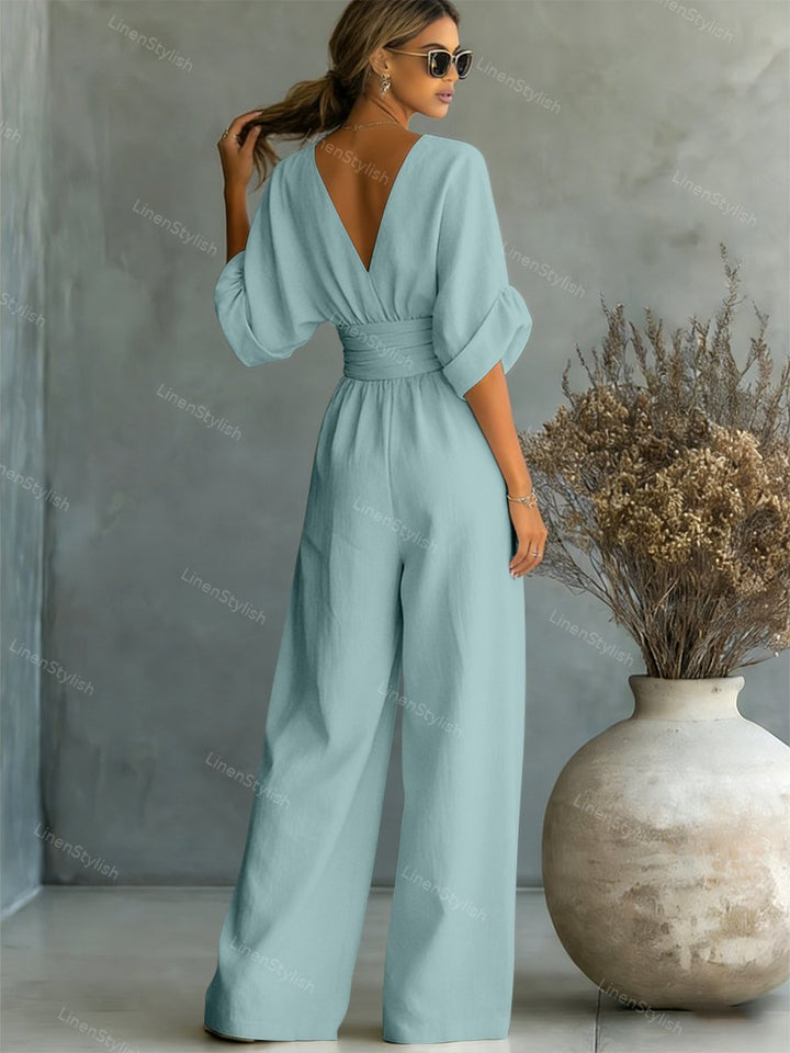 Méabh | Wide-Leg Wrap Jumpsuit