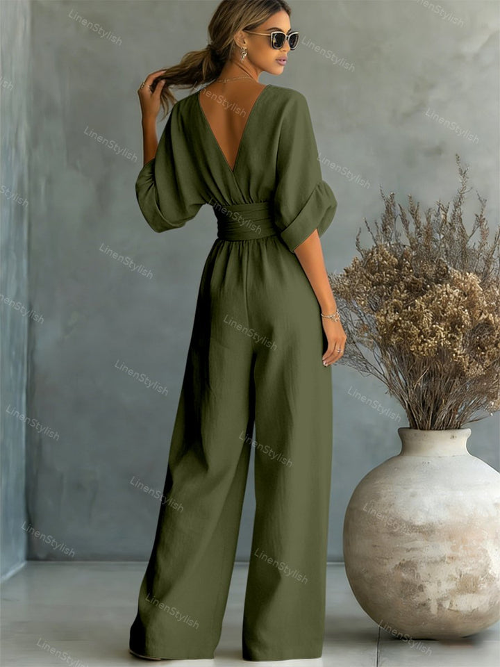 Méabh | Wide-Leg Wrap Jumpsuit