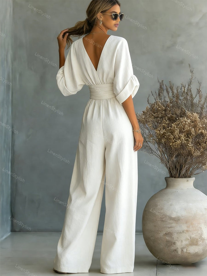 Méabh | Wide-Leg Wrap Jumpsuit