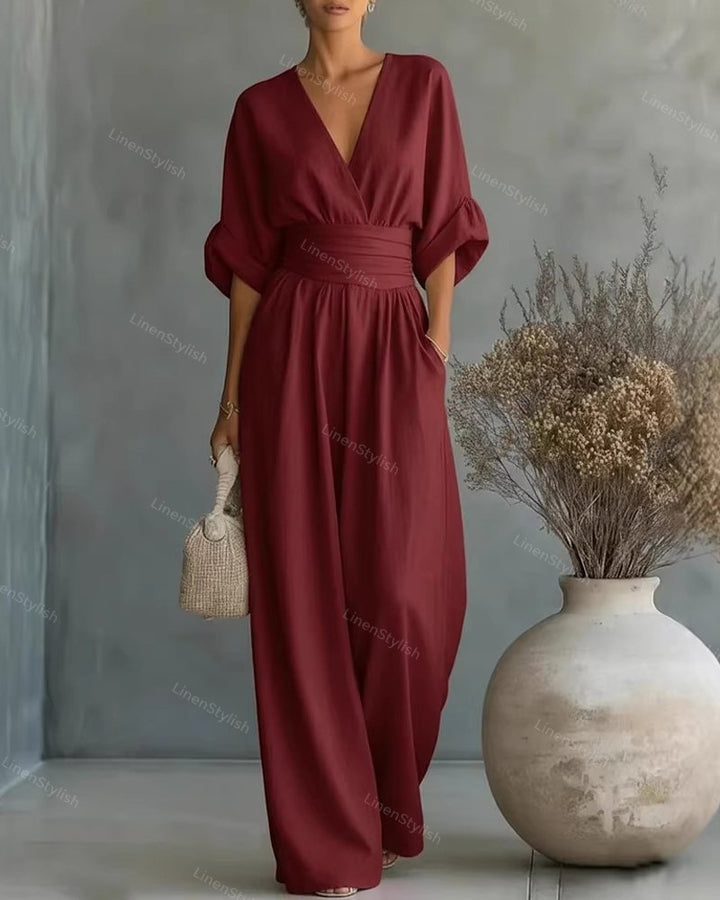 Méabh | Wide-Leg Wrap Jumpsuit