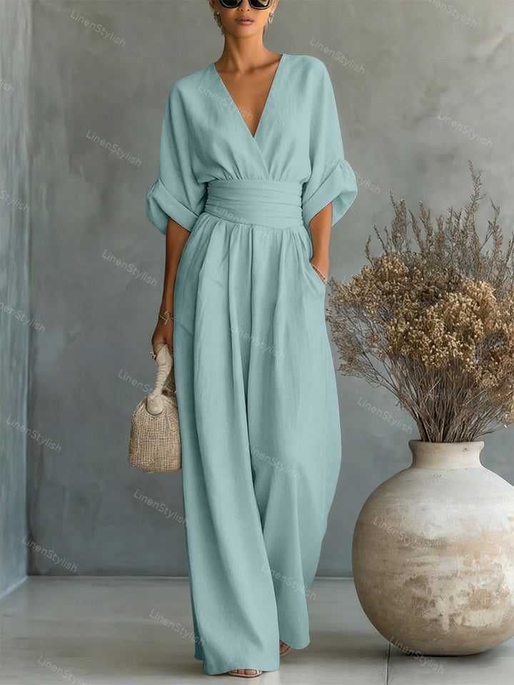 Méabh | Wide-Leg Wrap Jumpsuit