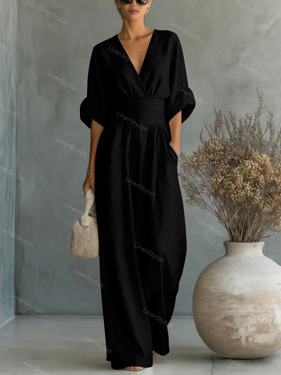 Méabh | Wide-Leg Wrap Jumpsuit