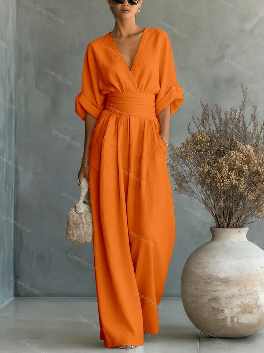 Méabh | Wide-Leg Wrap Jumpsuit