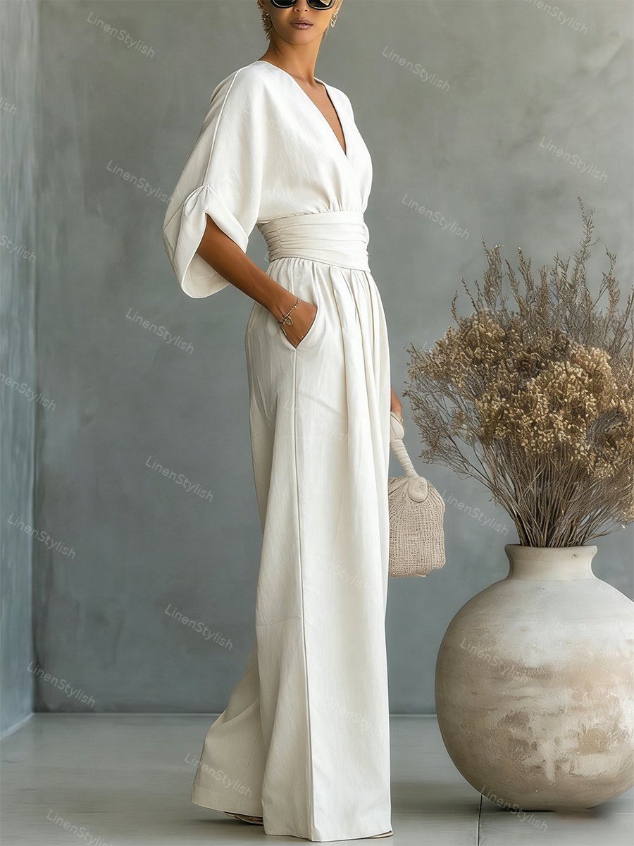 Méabh | Wide-Leg Wrap Jumpsuit