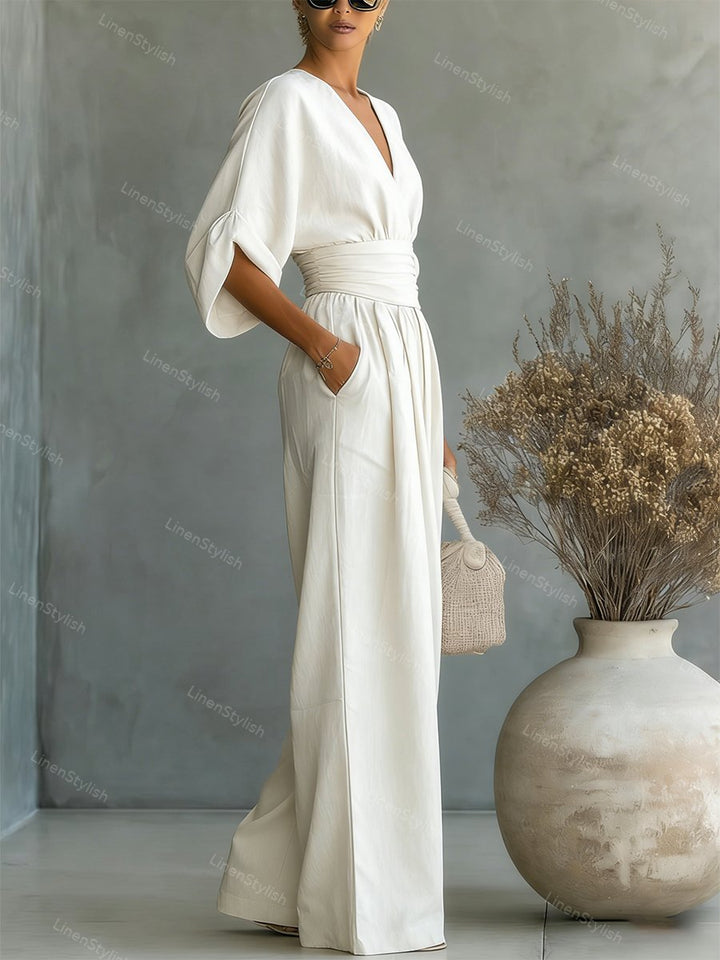 Méabh | Wide-Leg Wrap Jumpsuit