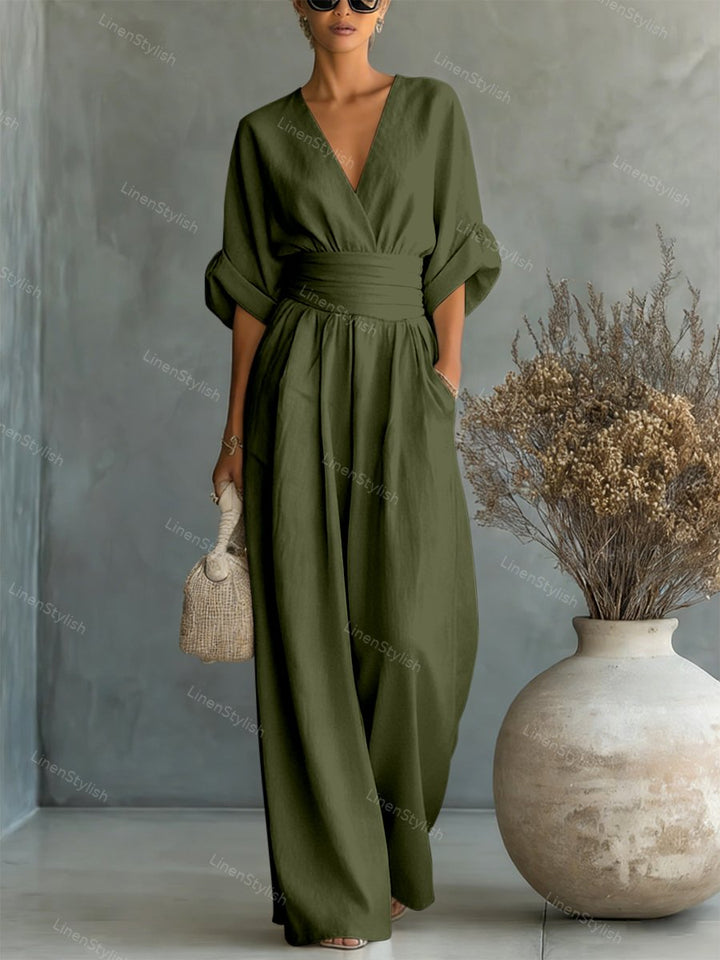 Méabh | Wide-Leg Wrap Jumpsuit
