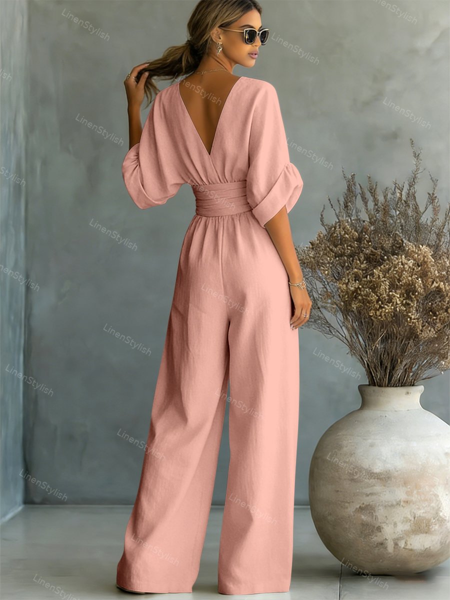 Méabh | Wide-Leg Wrap Jumpsuit