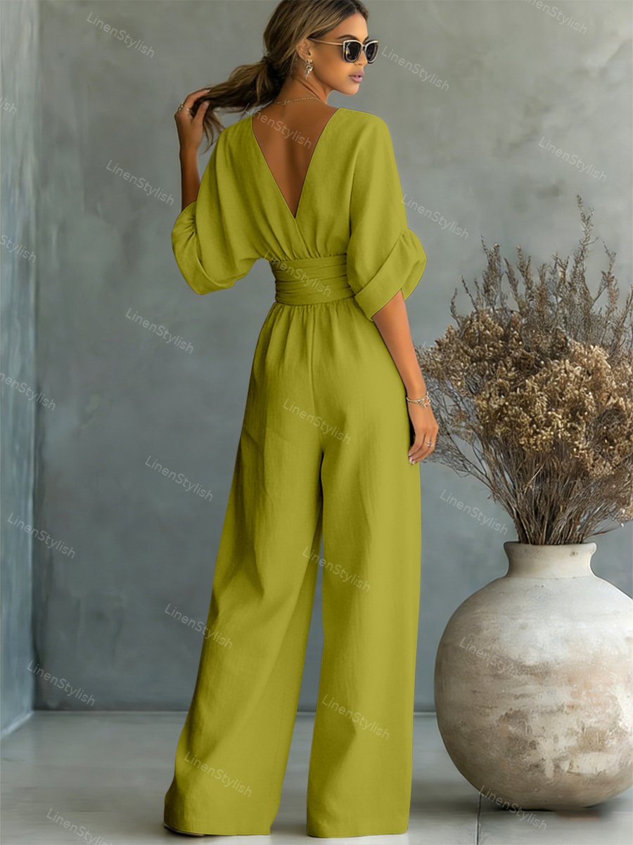 Méabh | Wide-Leg Wrap Jumpsuit