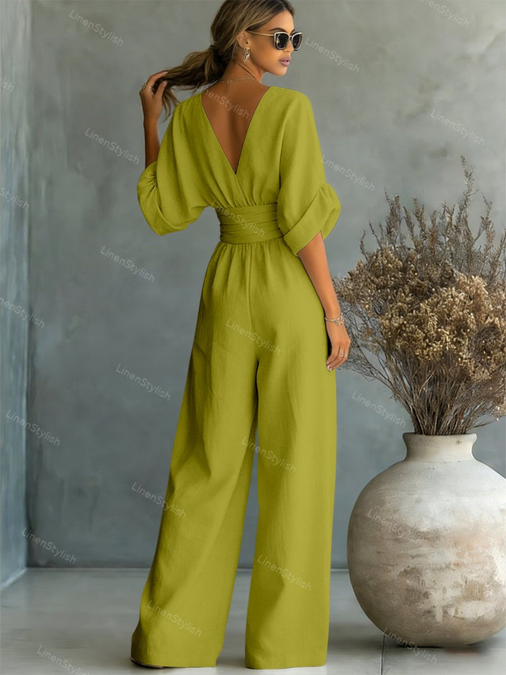 Méabh | Wide-Leg Wrap Jumpsuit