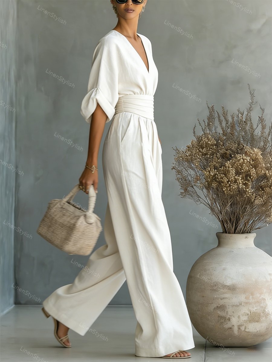 Méabh | Wide-Leg Wrap Jumpsuit