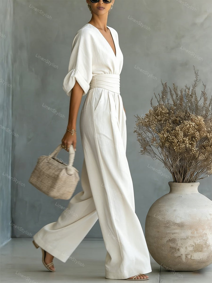 Méabh | Wide-Leg Wrap Jumpsuit