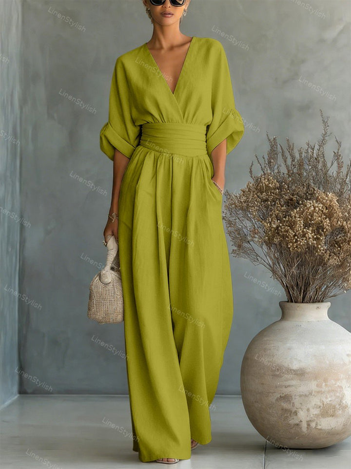 Méabh | Wide-Leg Wrap Jumpsuit