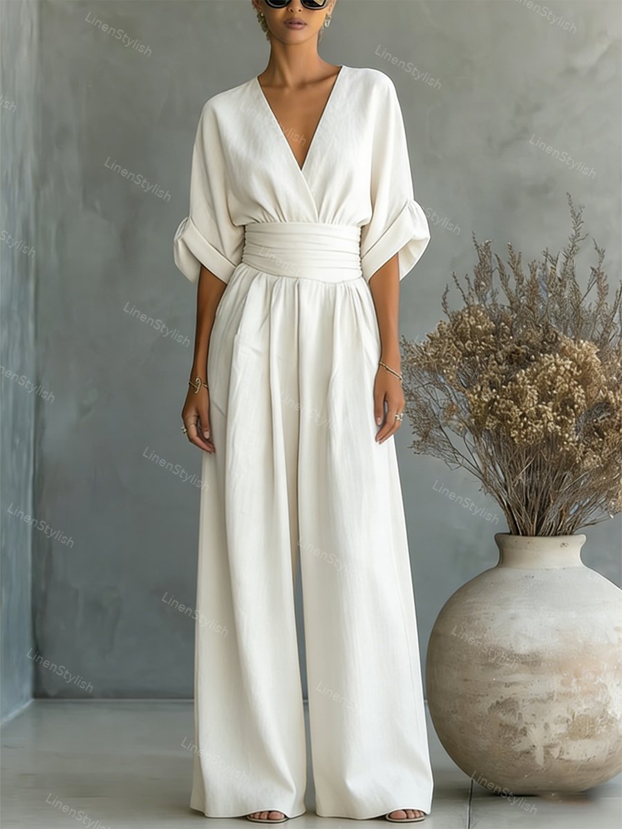 Méabh | Wide-Leg Wrap Jumpsuit