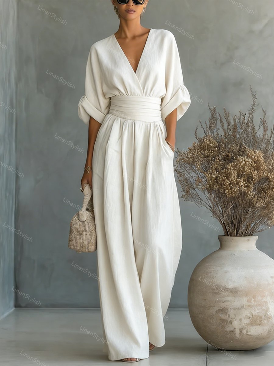 Méabh | Wide-Leg Wrap Jumpsuit